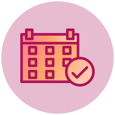 Takvim. Web simgesi basit illüstrasyon