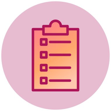 Kontrol listesi. Web simgesi basit tasarım