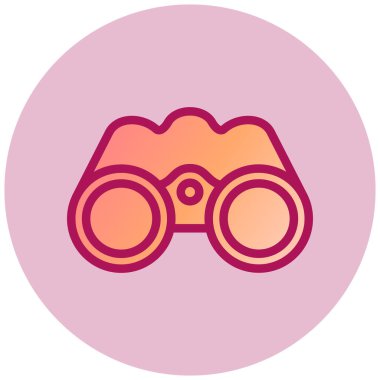 Dürbün. Web simgesi basit illüstrasyon