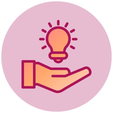 Ampul. Web simgesi basit illüstrasyon