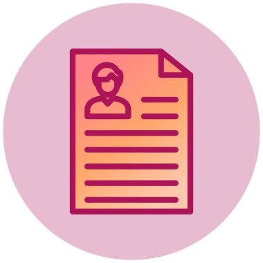 Özgeçmiş. Web simgesi basit illüstrasyon