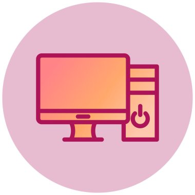 Bilgisayar. Web simgesi basit illüstrasyon