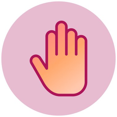 Elini ver. Web simgesi basit illüstrasyon