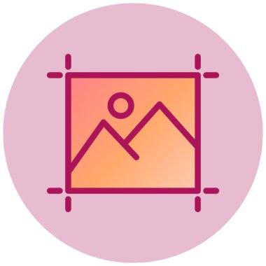 Galeri. Web simgesi basit illüstrasyon