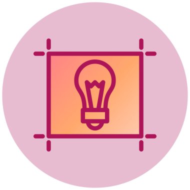 Ampul. Web simgesi basit illüstrasyon