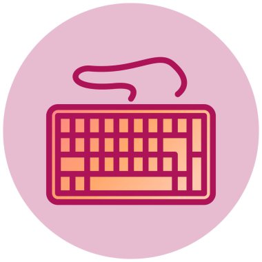 Klavye. Web simgesi basit illüstrasyon