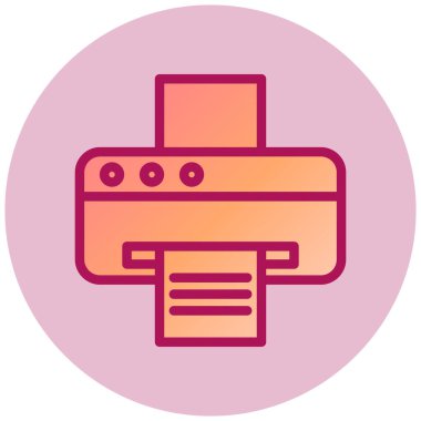 Yazıcı. Web simgesi basit illüstrasyon