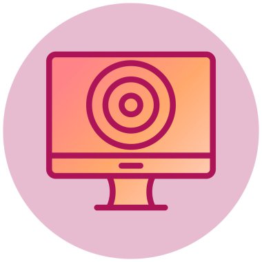 Bilgisayar. Web simgesi basit illüstrasyon