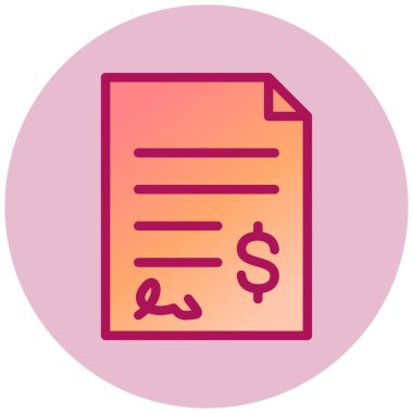 Belge. Web simgesi basit illüstrasyon