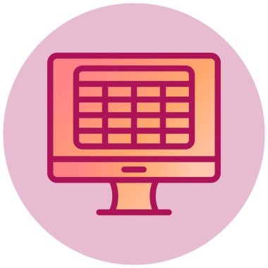 Bilgisayar. Web simgesi basit illüstrasyon