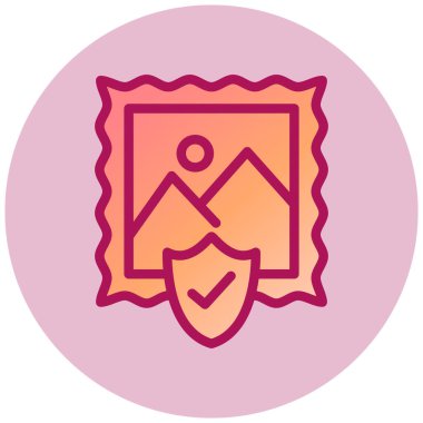 Güzel ve modern simgenin vektör çizimi