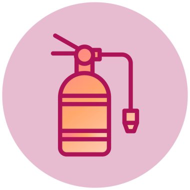 Yangın söndürme simgesi, vektör illüstrasyonu