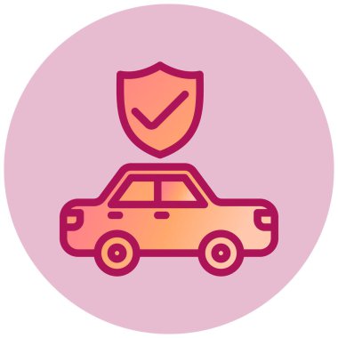 Araba sigortası. Basit resimleme