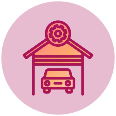 Araba garajı. Web simgesi