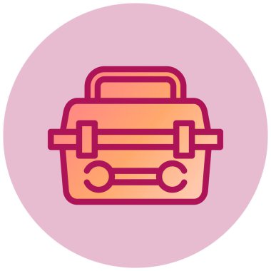 Çanta. Web simgesi basit illüstrasyon