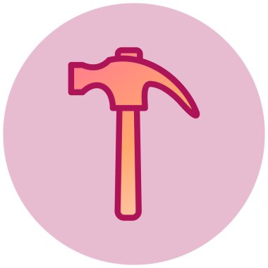 Çekiç. Web simgesi basit illüstrasyon