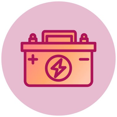 Pil. Web simgesi basit illüstrasyon