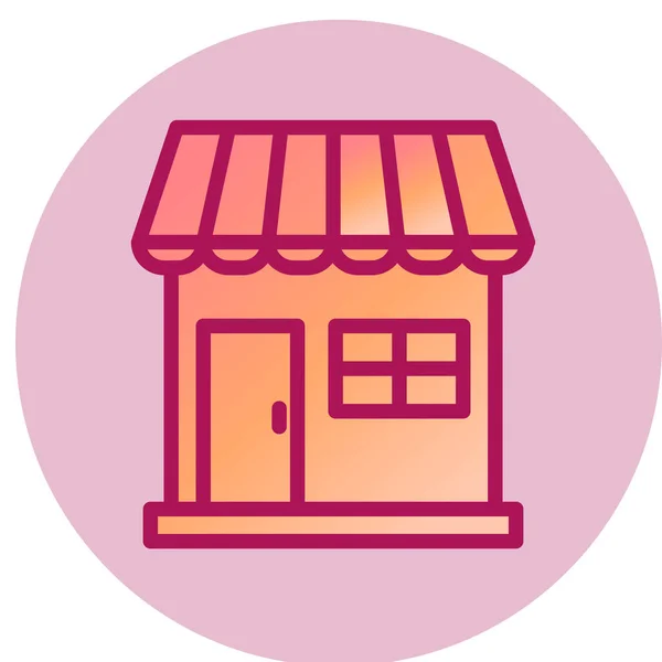 Bakery Shop Simple Icon Vector Illustration — Stock Vector