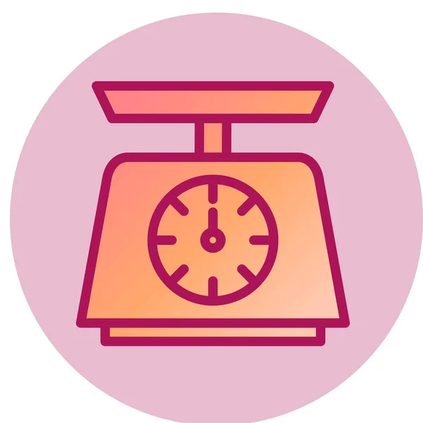 Weight Scale Simple Icon Vector Illustration — Stockový vektor