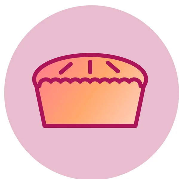 Pie Simple Icon Vector Illustration — Stock Vector