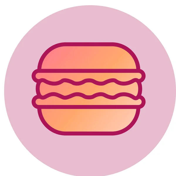 Macaron Simple Icon Vector Illustration — Stok Vektör