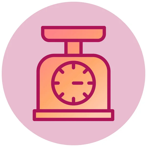 Weight Scale Simple Icon Vector Illustration — 스톡 벡터