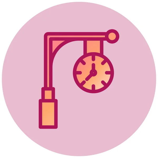 Horloge Icône Web Illustration Simple — Image vectorielle