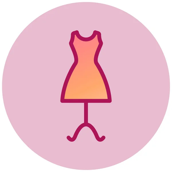 Vestido Icono Web Ilustración Simple — Archivo Imágenes Vectoriales