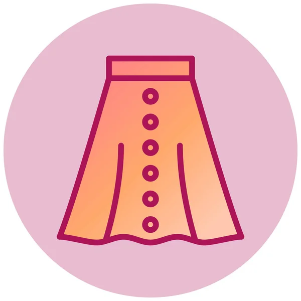Skirt Web Icon Simple Illustration — Stock Vector