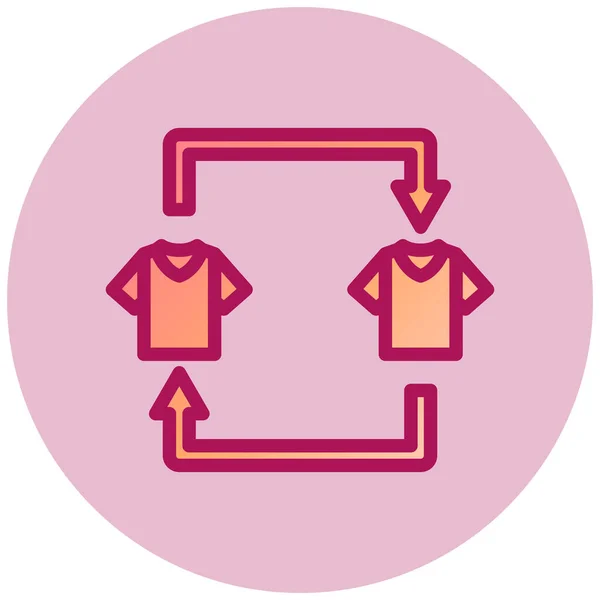 Een Tshirt Web Icoon Eenvoudige Illustratie — Stockvector