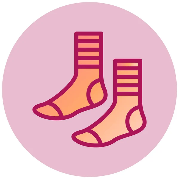 Ponožky Webová Ikona Jednoduchá Ilustrace — Stockový vektor