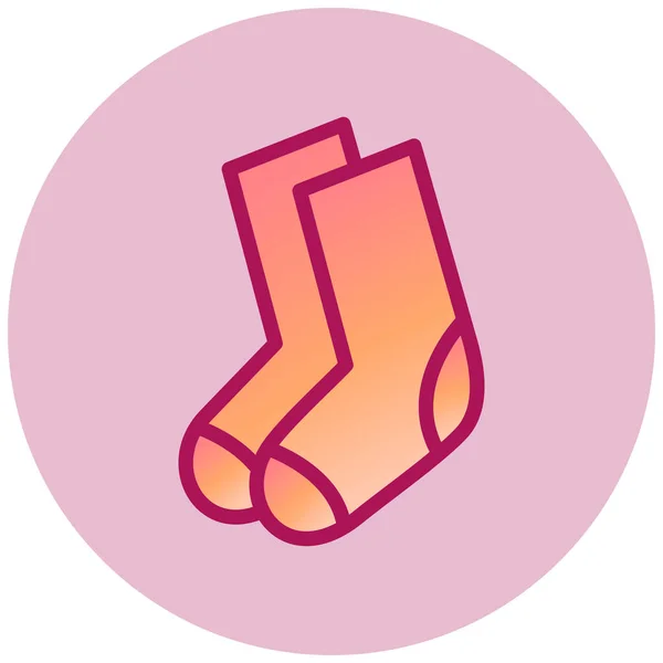 Calcetines Icono Web Ilustración Simple — Vector de stock