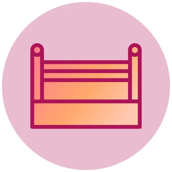 Ліжко Веб Іконка Проста Ілюстрація — стоковий вектор