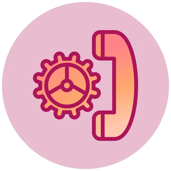 Phone Setting Web Icon Vector Illustration — Archivo Imágenes Vectoriales