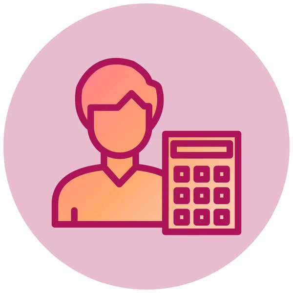 Accountant Web Icon Vector Illustration — Stok Vektör