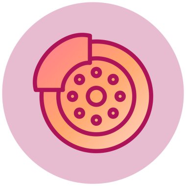 pizza. Web simgesi basit illüstrasyon