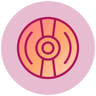 CD mi? Web simgesi basit illüstrasyon