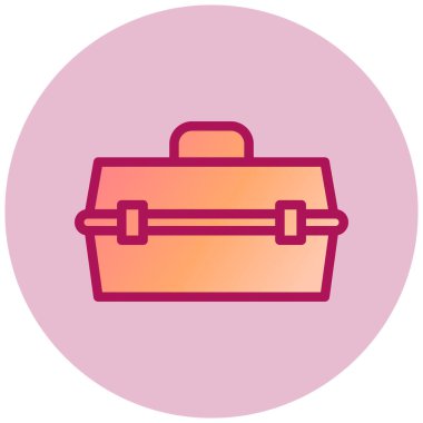 Çanta. Web simgesi basit illüstrasyon