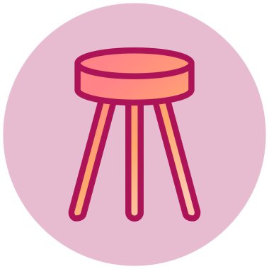 Masa. Web simgesi basit illüstrasyon