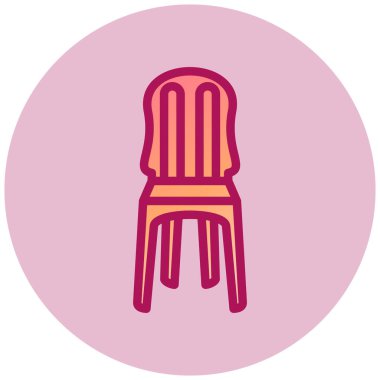 Sandalye. Web simgesi basit illüstrasyon