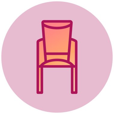 Sandalye. Web simgesi basit illüstrasyon