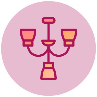 Avize. Web simgesi basit illüstrasyon