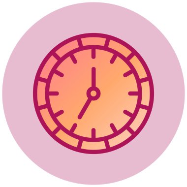 Saat. Web simgesi basit illüstrasyon