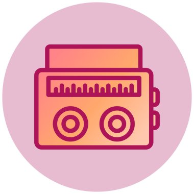 Müzik. Web simgesi basit illüstrasyon