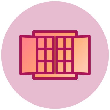 Otelde. Web simgesi basit illüstrasyon