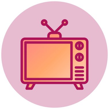 Televizyon. Web simgesi basit illüstrasyon