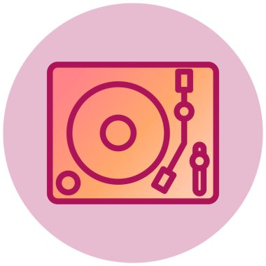 müzik çalar düz vektör simgesi