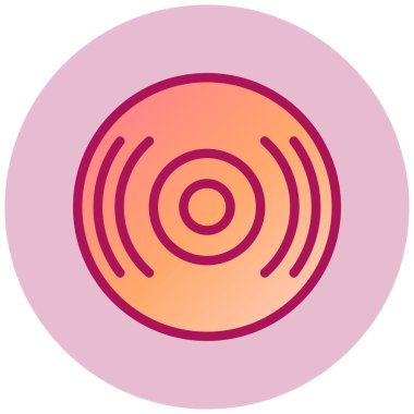 CD mi? Web simgesi basit illüstrasyon