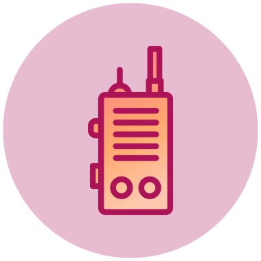 Radyo. Web simgesi basit illüstrasyon