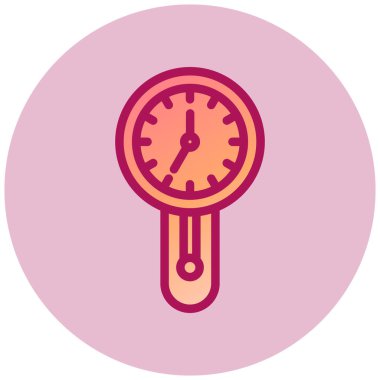 Saat. Web simgesi basit illüstrasyon